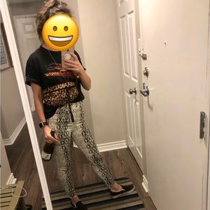 Zara Snake Print Jeans
